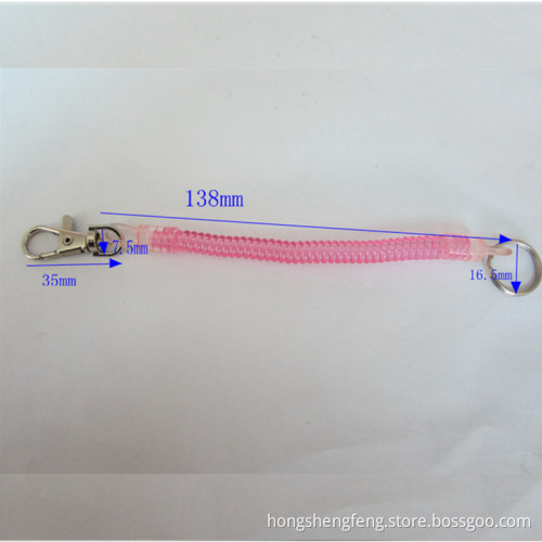 Plastic Coil Lanyard with Dog Hook in The End for Wholesale